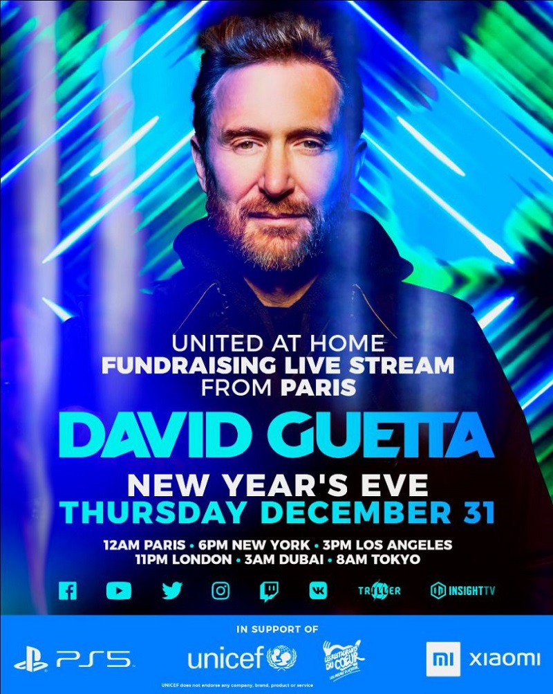 Pôster de David Guetta United at Home Live in Paris