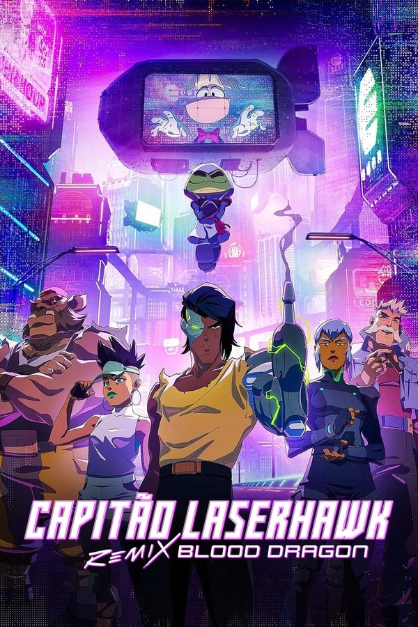 Pôster de Capitão Laserhawk: Remix Blood Dragon